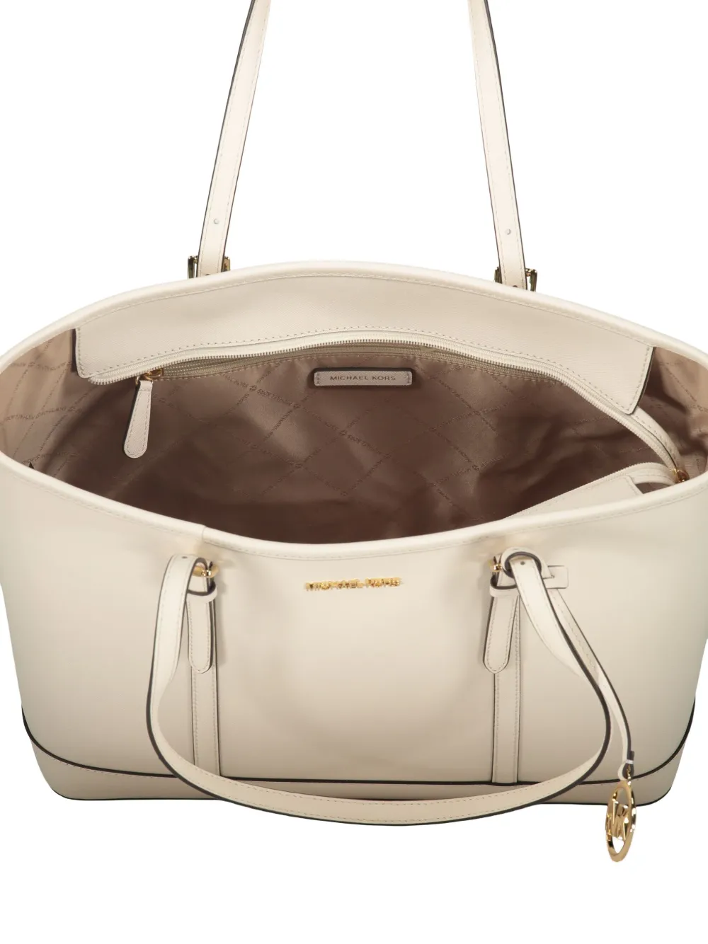 Michael Kors Jet Set leren shopper Beige
