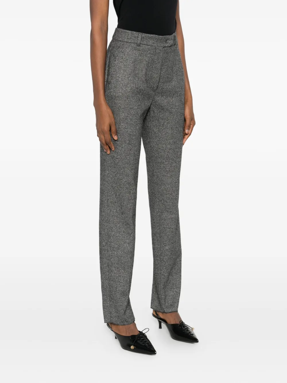 Max Mara Textured Trousers In Gray