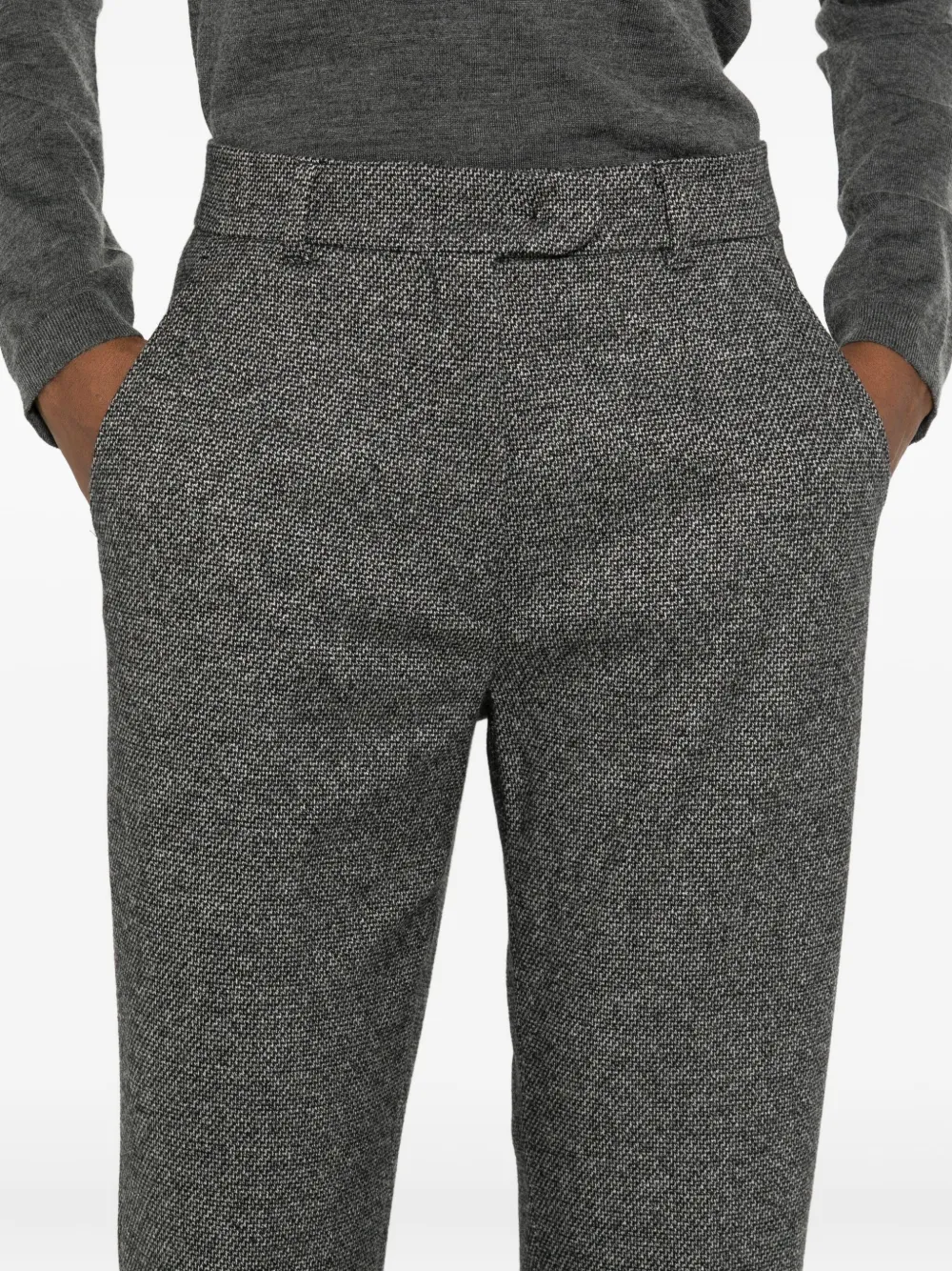 Max Mara Textured Trousers In Gray