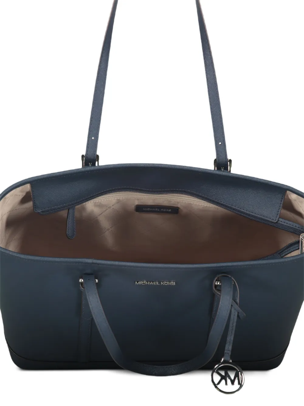 Michael Kors Jet Set leather buckle tote bag Blauw
