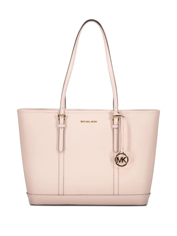 Michael Kors Jet Set Leather Tote Bag Pink FARFETCH IN