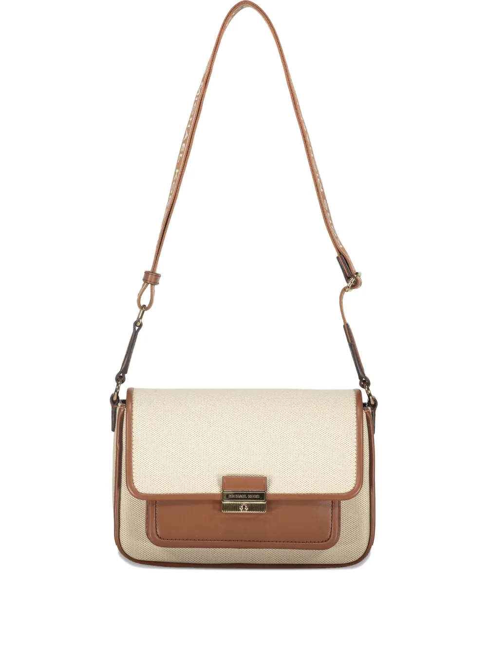 Michael Kors Bradshaw schoudertas met klepzak Beige