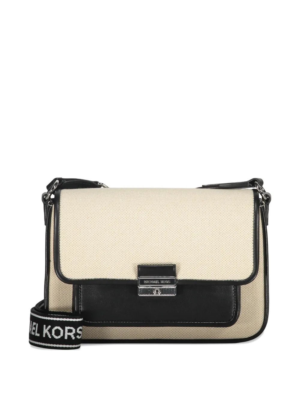 Michael Kors Bradshaw schoudertas met klepzak Beige