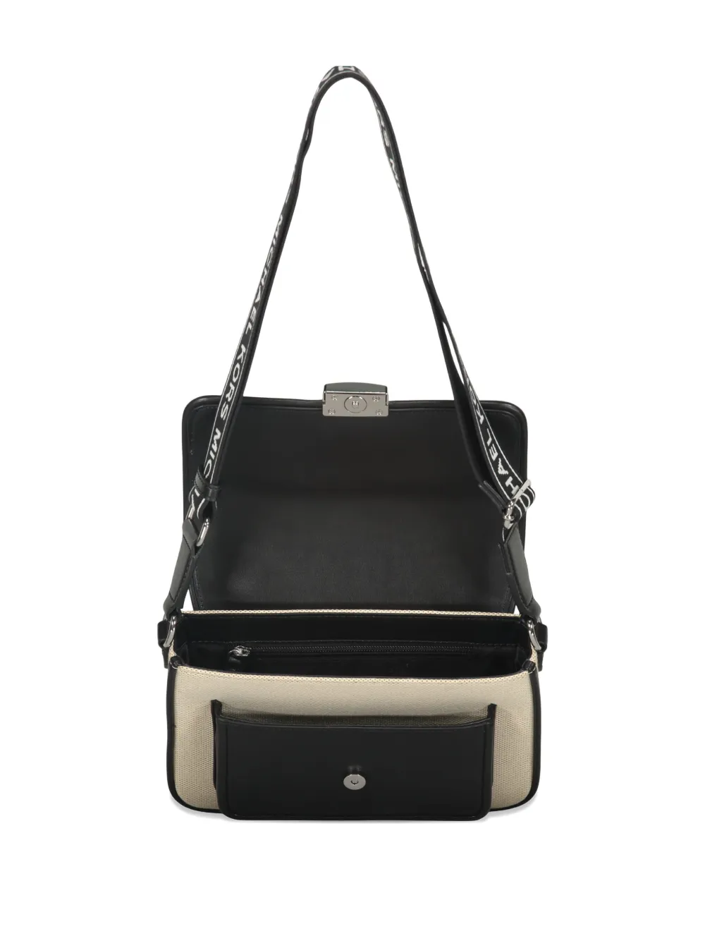 Michael Kors Bradshaw schoudertas met klepzak Beige