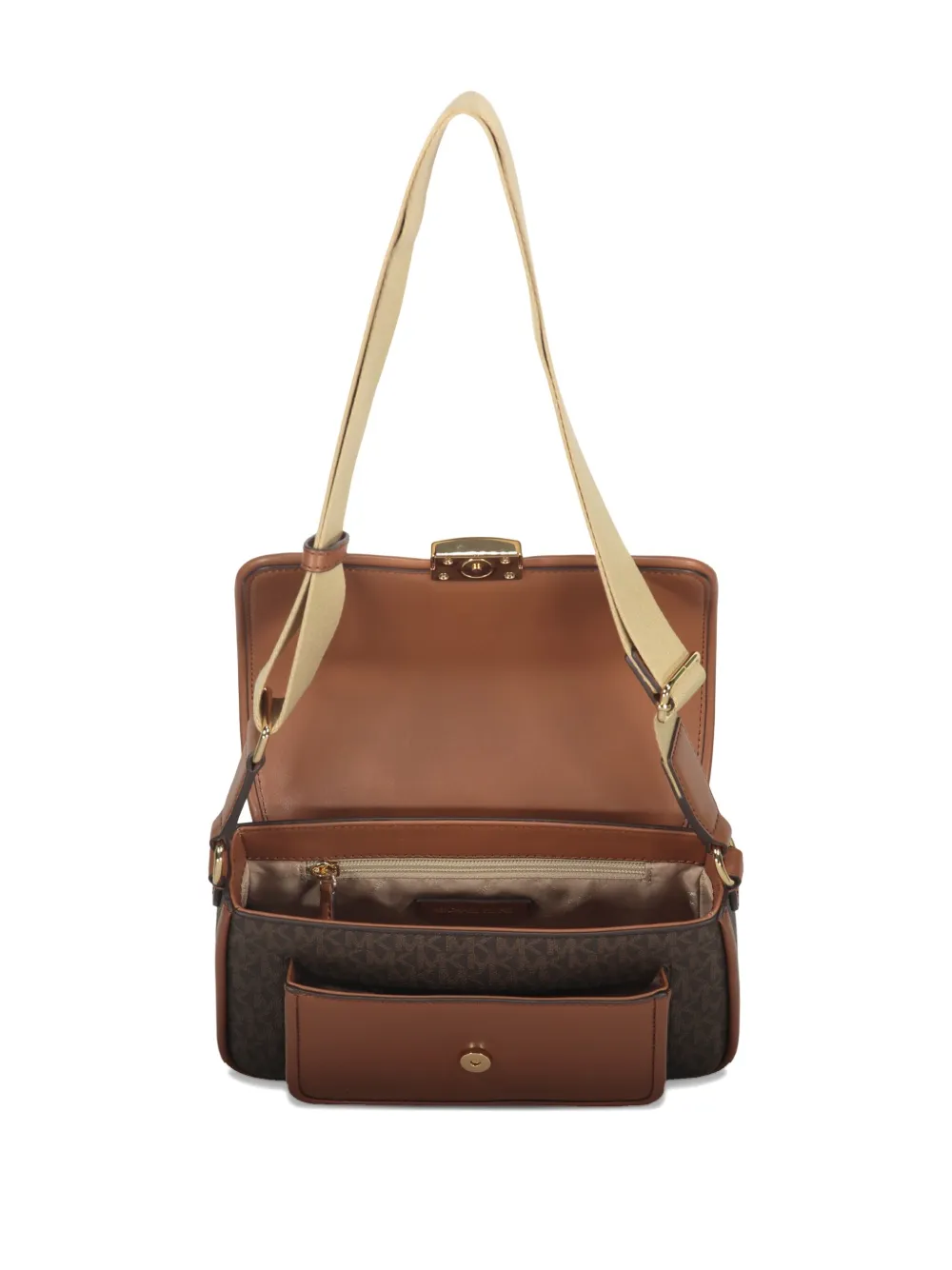 Michael Kors Bradshaw schoudertas met monogram Bruin