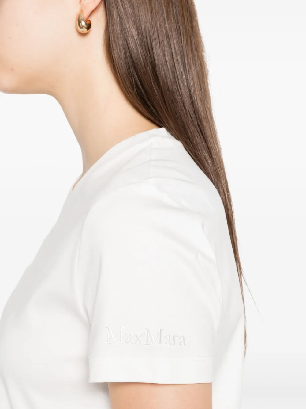 Max Mara Katoenen T-shirt Wit