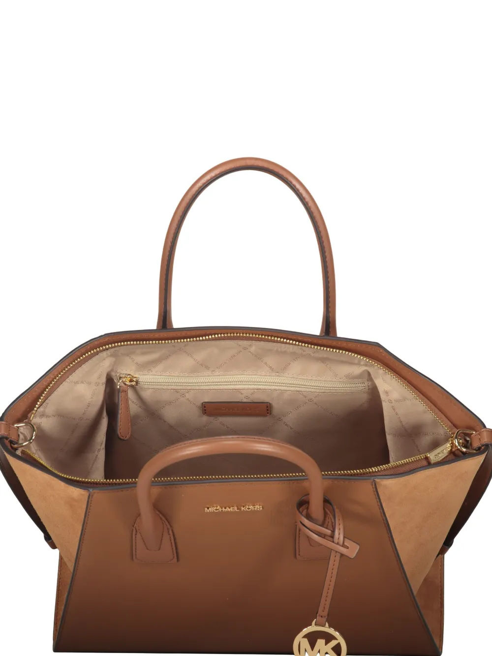Michael Kors Avril leren shopper Bruin