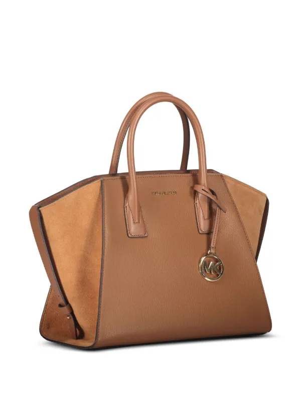 Michael Kors Bolsa Tote Avril De Couro | Marrom | FARFETCH BR