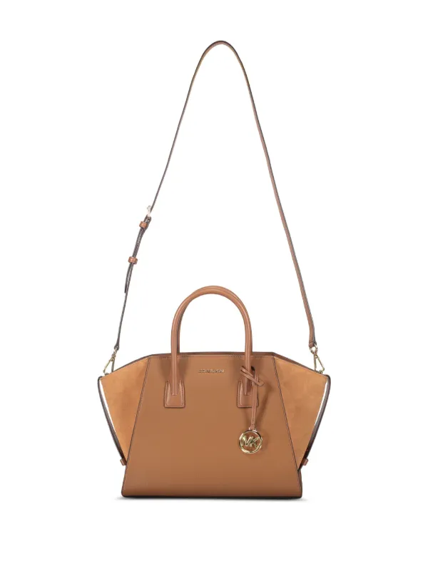 Michael Kors Bolsa Tote Avril De Couro | Marrom | FARFETCH BR