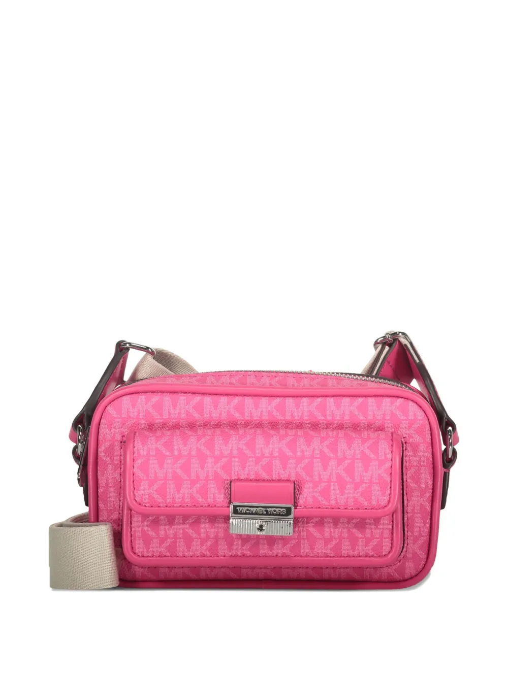 Michael Kors Bradshaw schoudertas met monogram en omslag Roze