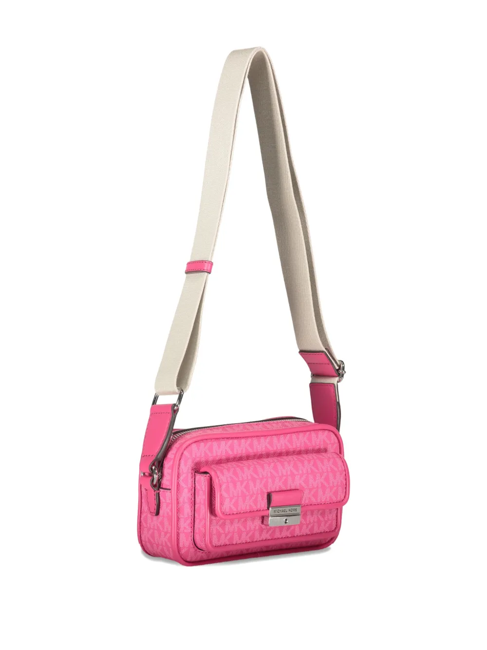 Michael Kors Bradshaw schoudertas met monogram en omslag Roze