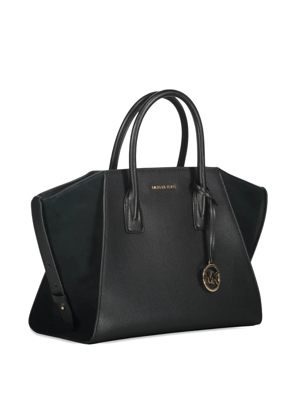 Michael Kors Avril leren shopper met rits aan de bovenkant Zwart