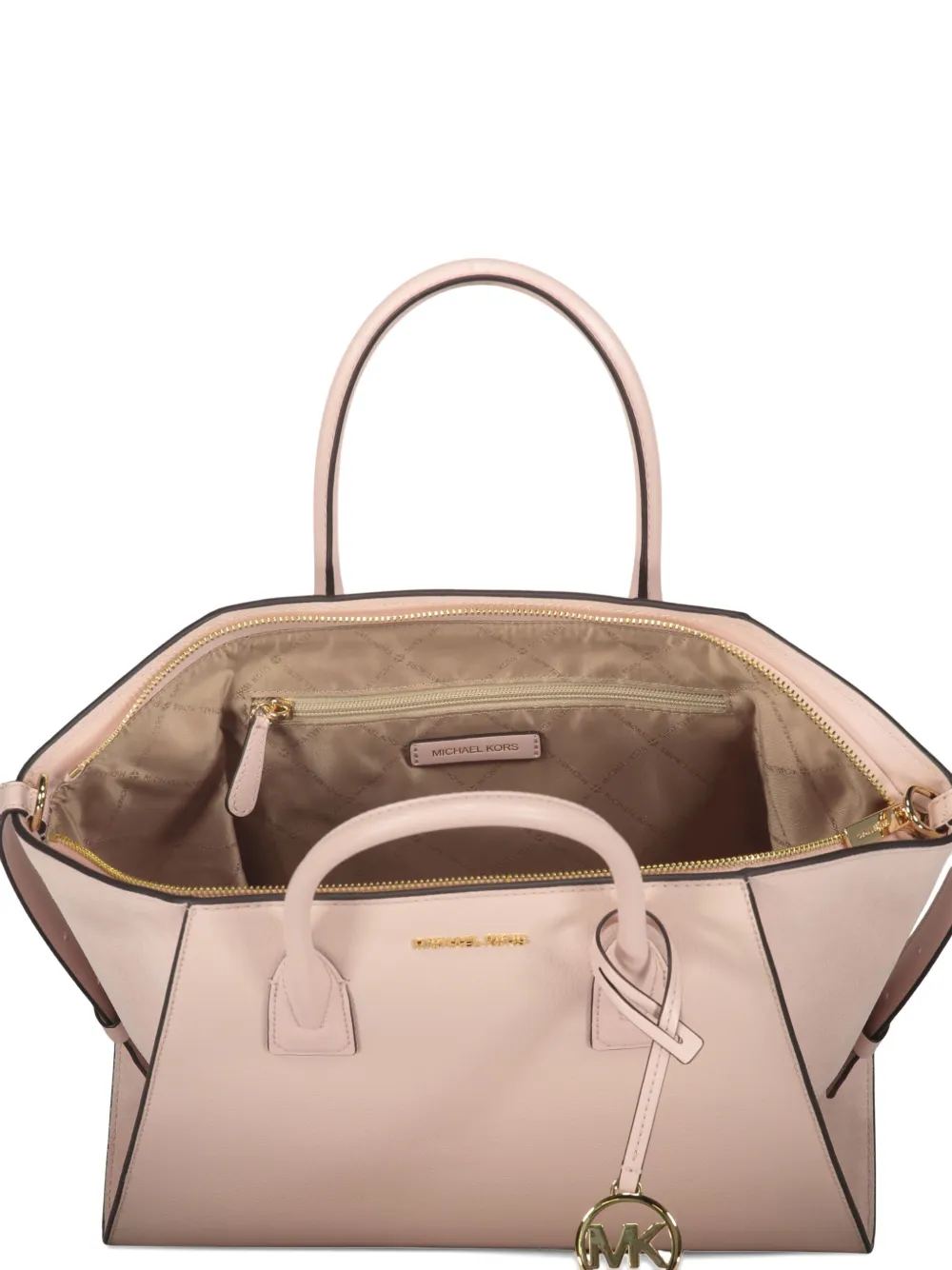 Michael Kors Avril leather top-zip tote bag Roze