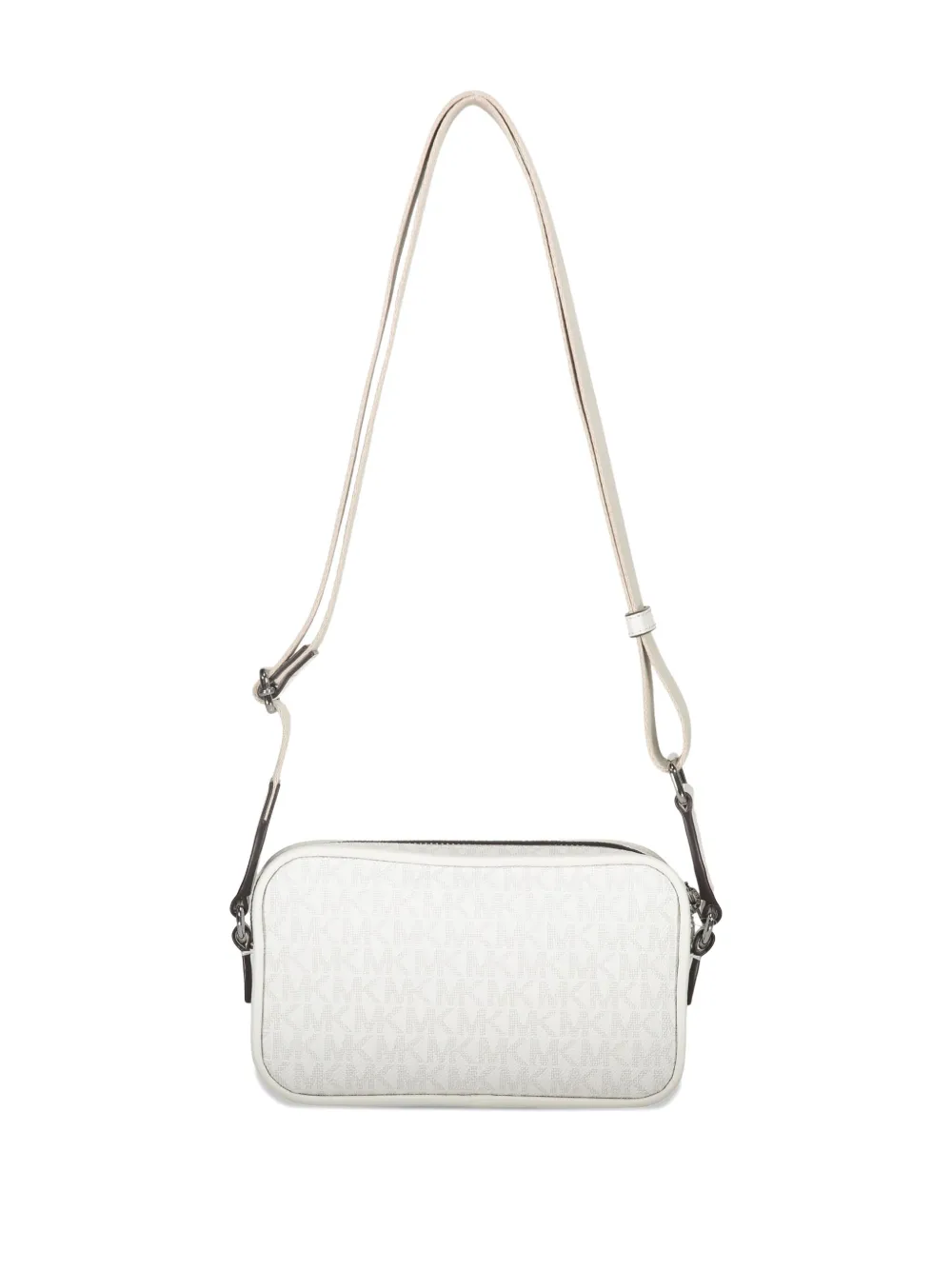Michael Kors Bradshaw schoudertas met monogram en klepzak Wit