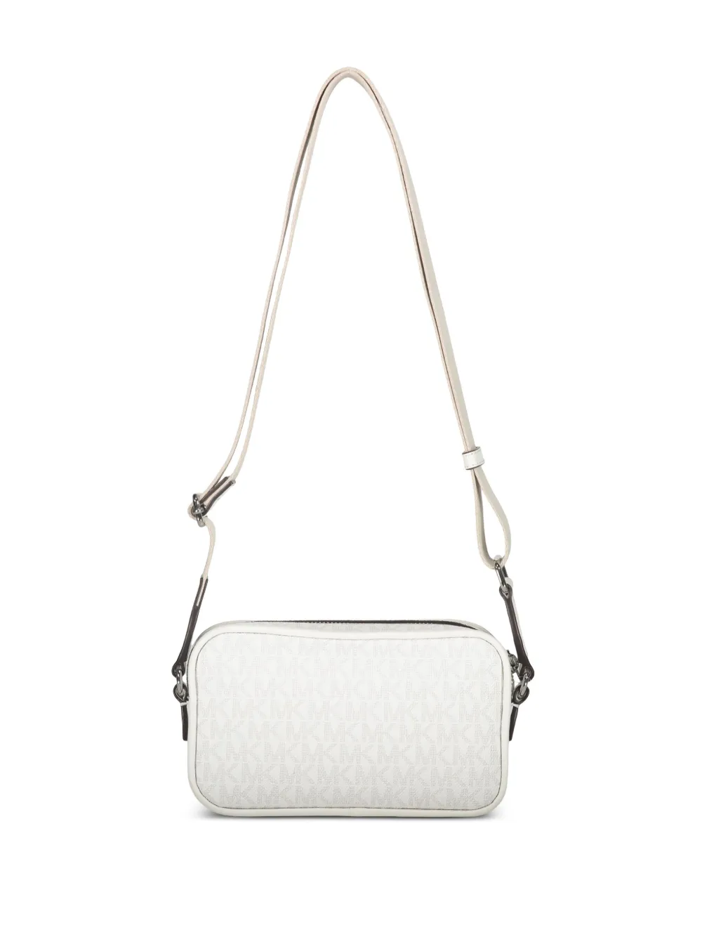 Michael Kors Bradshaw schoudertas met monogram en klepzak - Wit