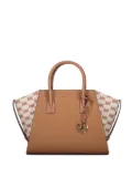 Michael Kors Avril leather logo-plaque tote bag - Brown