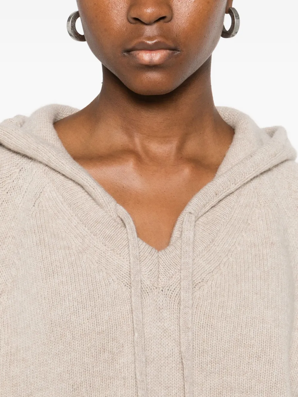 Weekend Max Mara Hooded Knitted Sweater In Pink