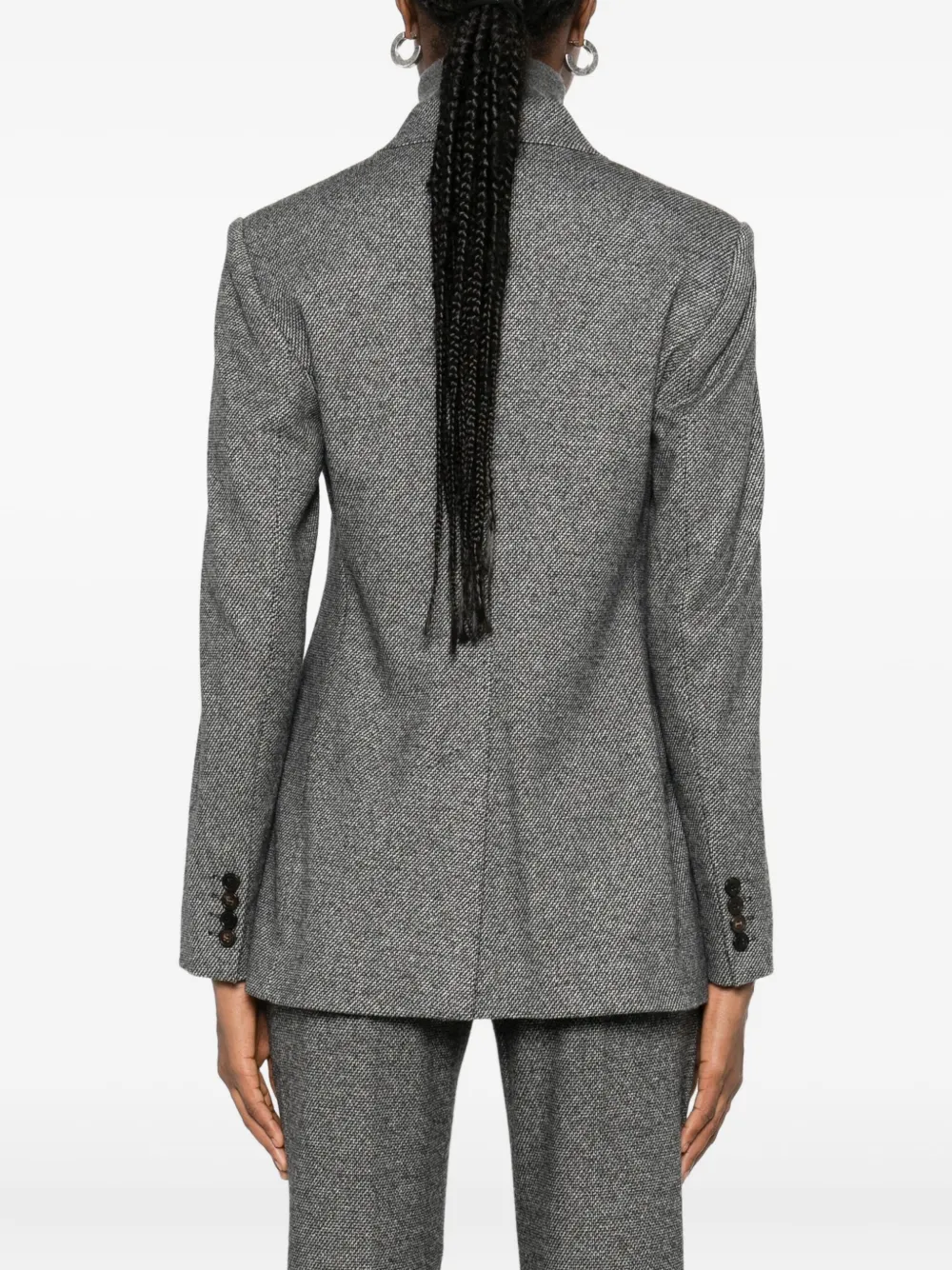 Max Mara Double-breasted Blazer In Gray