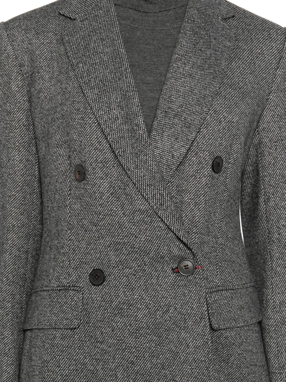 Max Mara Double-breasted Blazer In Gray