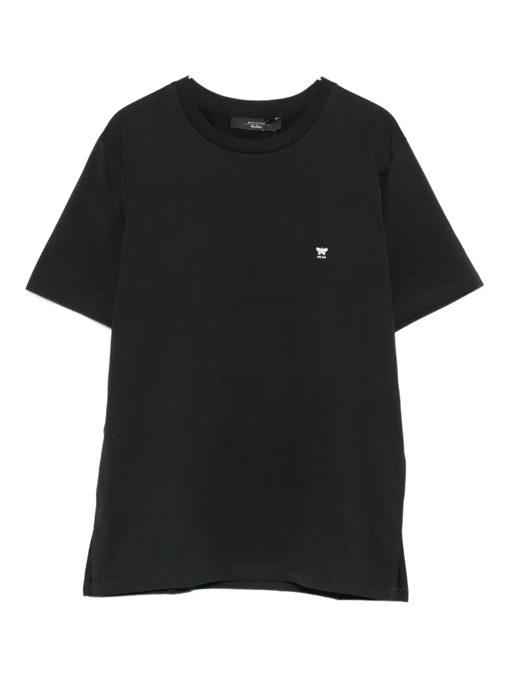 Weekend Max Mara Logo Cotton T-shirt In Black