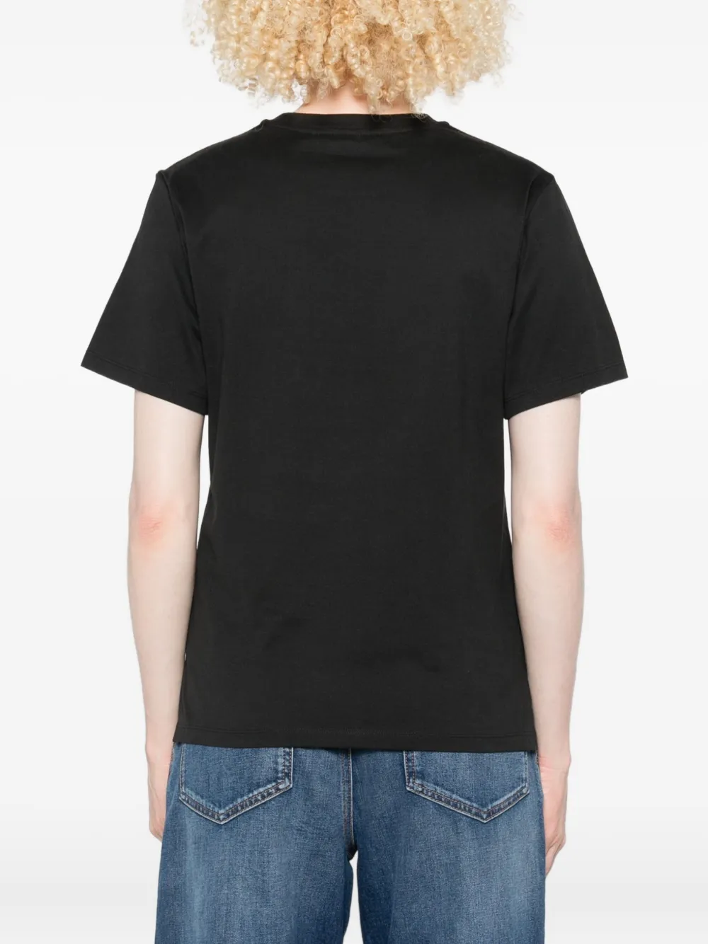 Weekend Max Mara Logo Cotton T-shirt In Black
