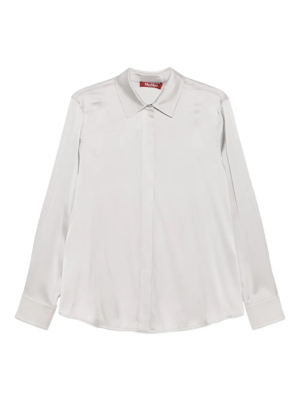 Max Mara ストレッチシルク シャツ - グレー Max Mara ストレッチシルク シャツ - グレー