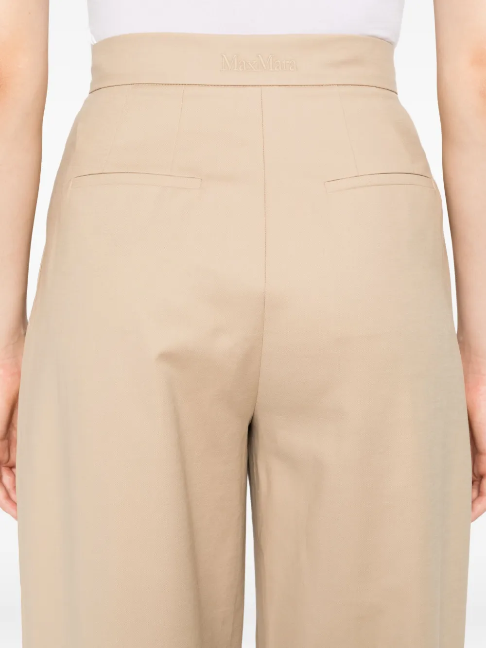 Max Mara Geplooide broek Beige