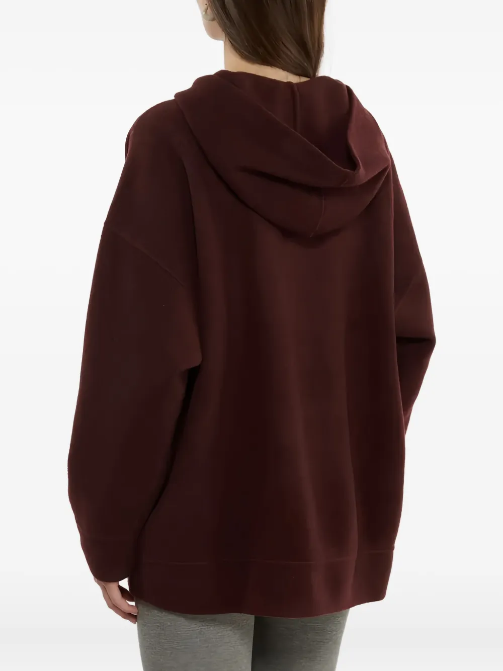 Max Mara Hooded Zip-up Sweater In Brown