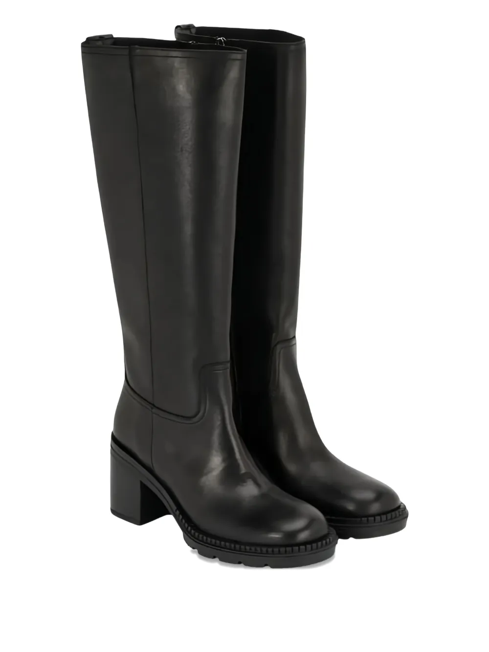 Casadei 80mm block-heel boots Zwart