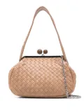 Weekend Max Mara Pasticcino woven leather clasp shoulder bag - Brown
