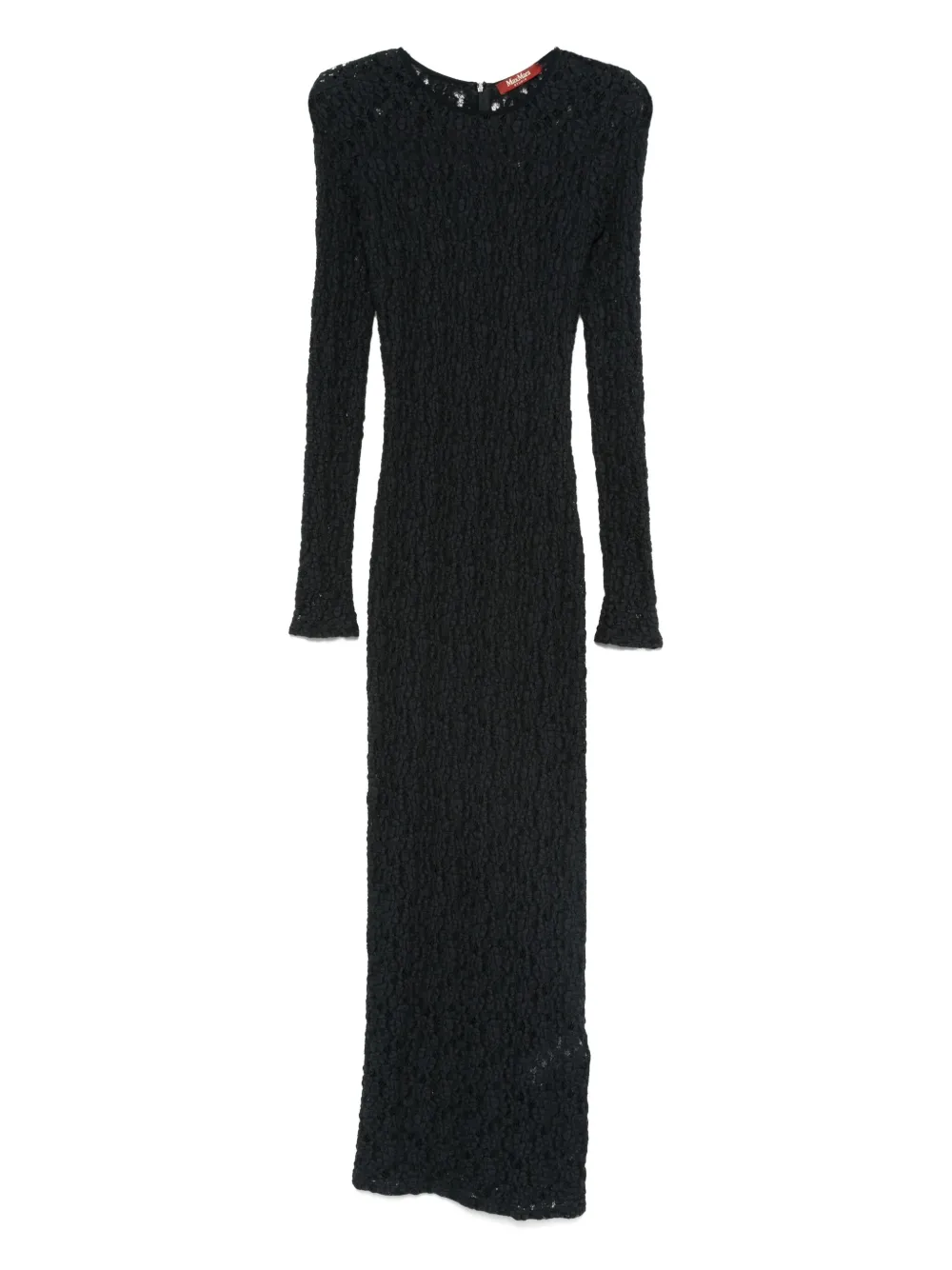 Max Mara Jurk met lange mouwen en textuur Blauw