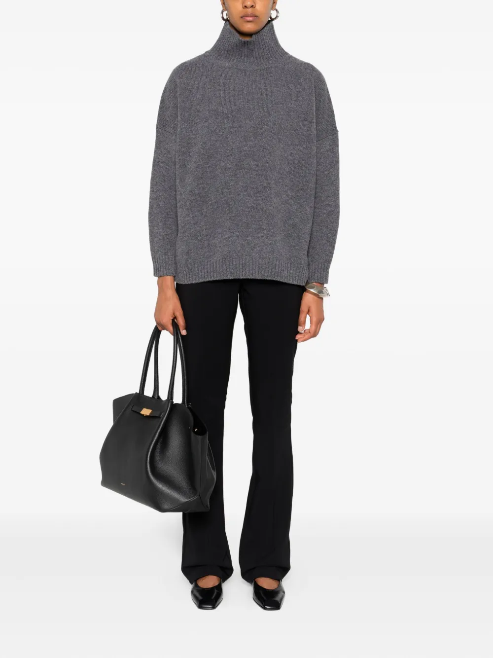 Weekend Max Mara high-neck wool sweater Grijs