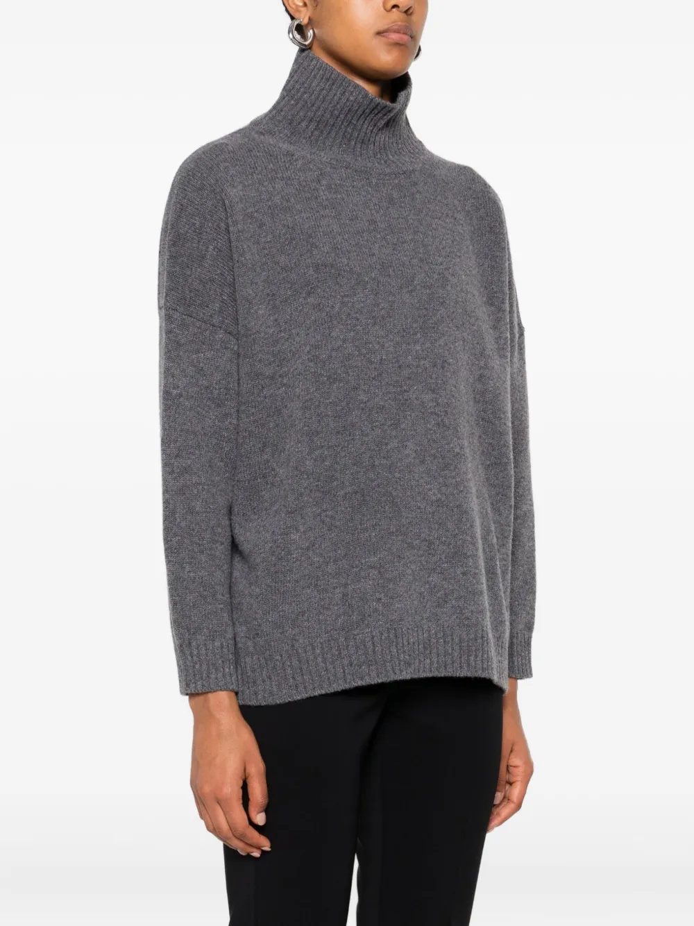 Weekend Max Mara high-neck wool sweater Grijs