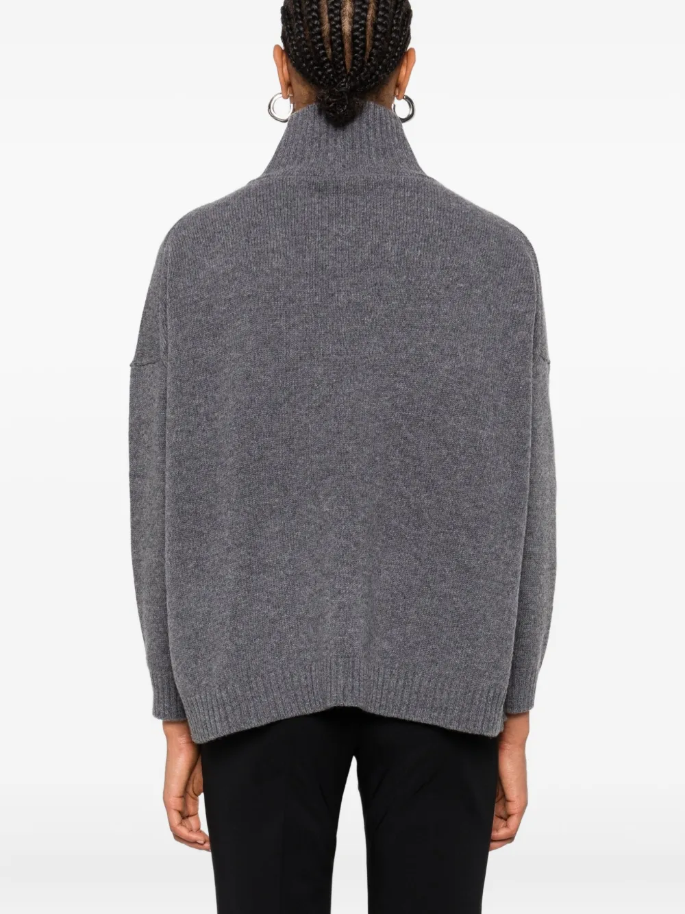 Weekend Max Mara high-neck wool sweater Grijs