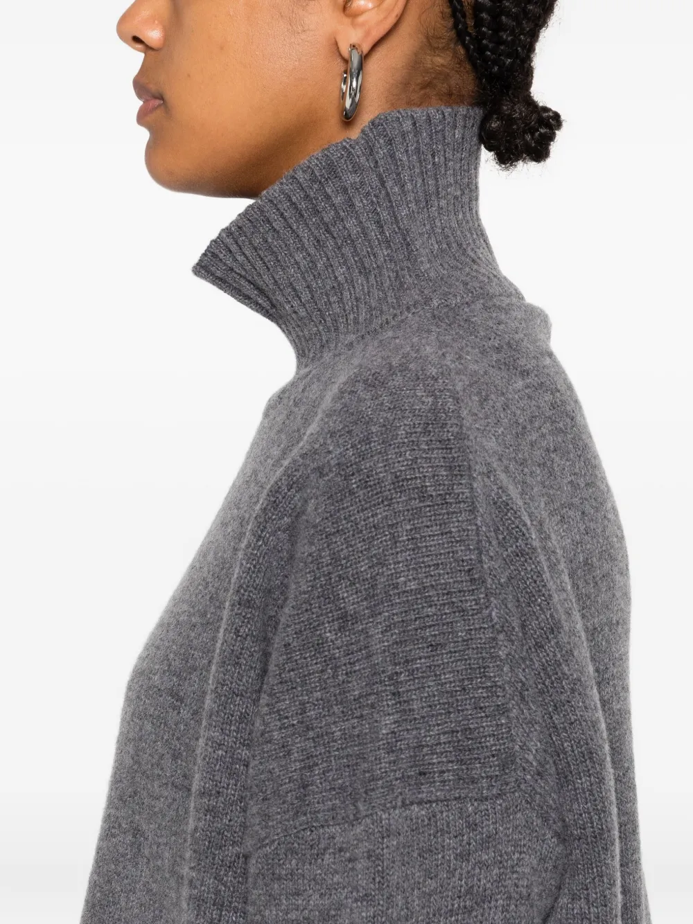Weekend Max Mara high-neck wool sweater Grijs
