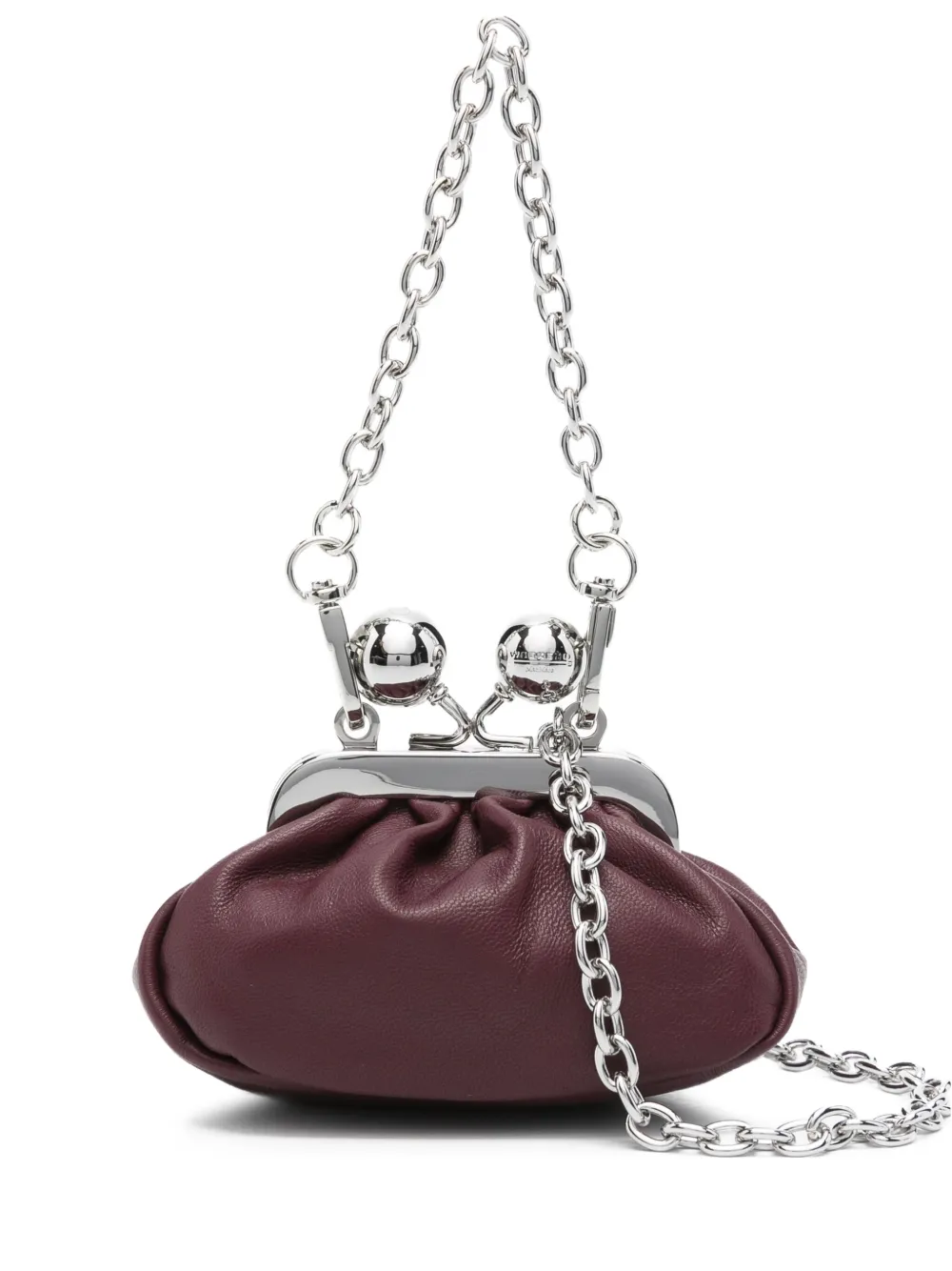 chain-embellished mini bag