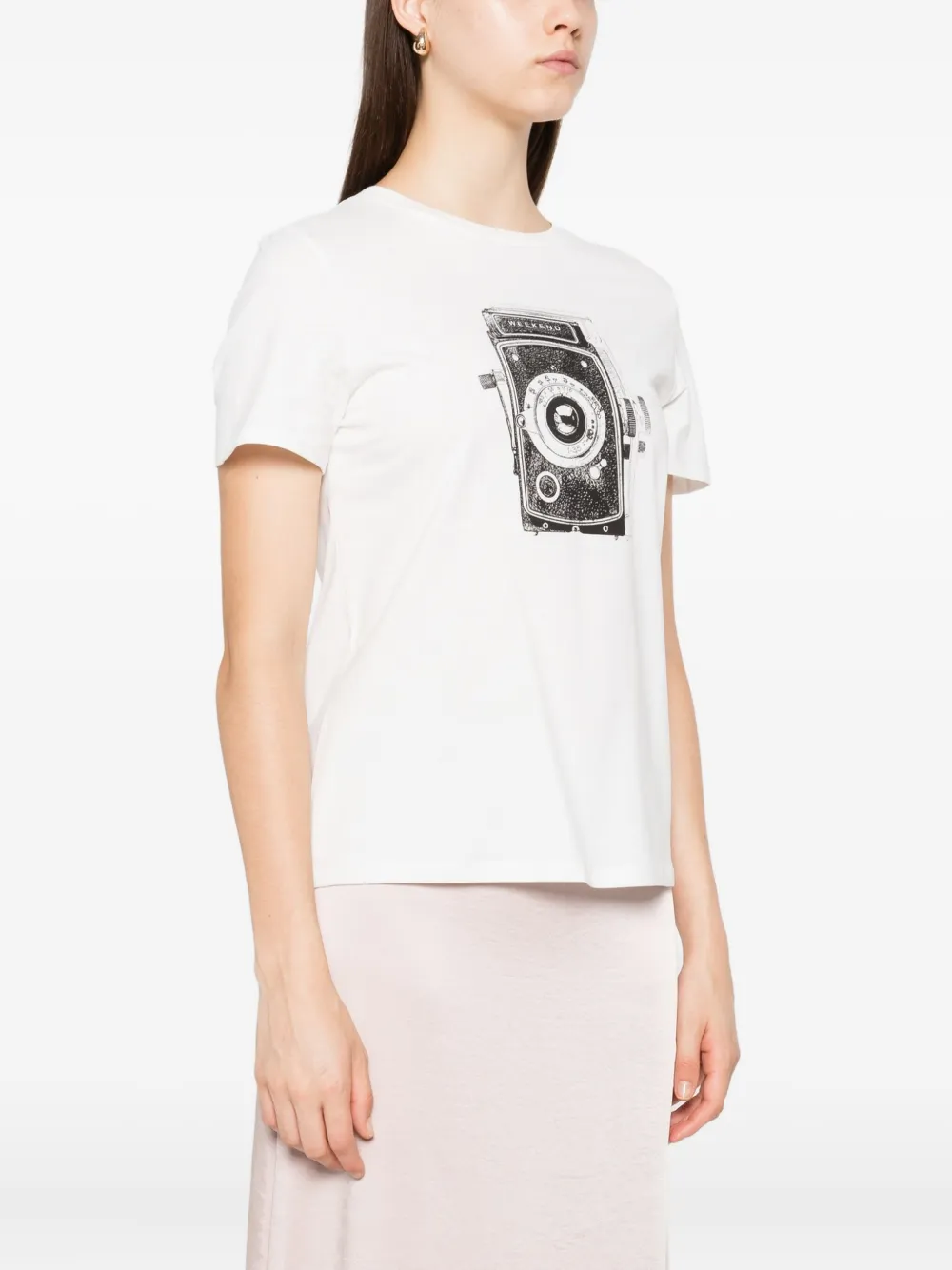 Weekend Max Mara T-shirt met grafische print Wit