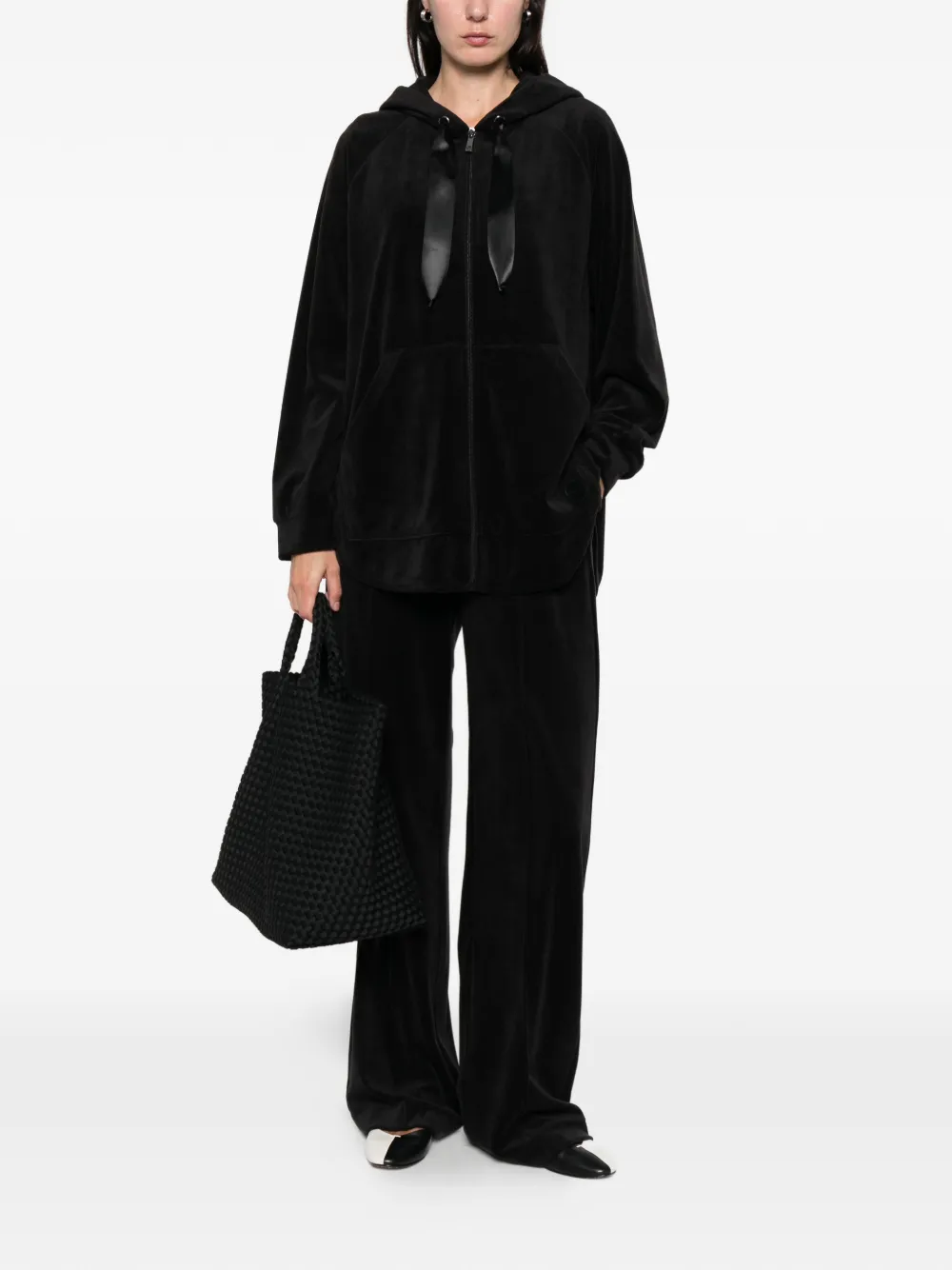 Marina Rinaldi Garian Drawstring Track Pants In Black