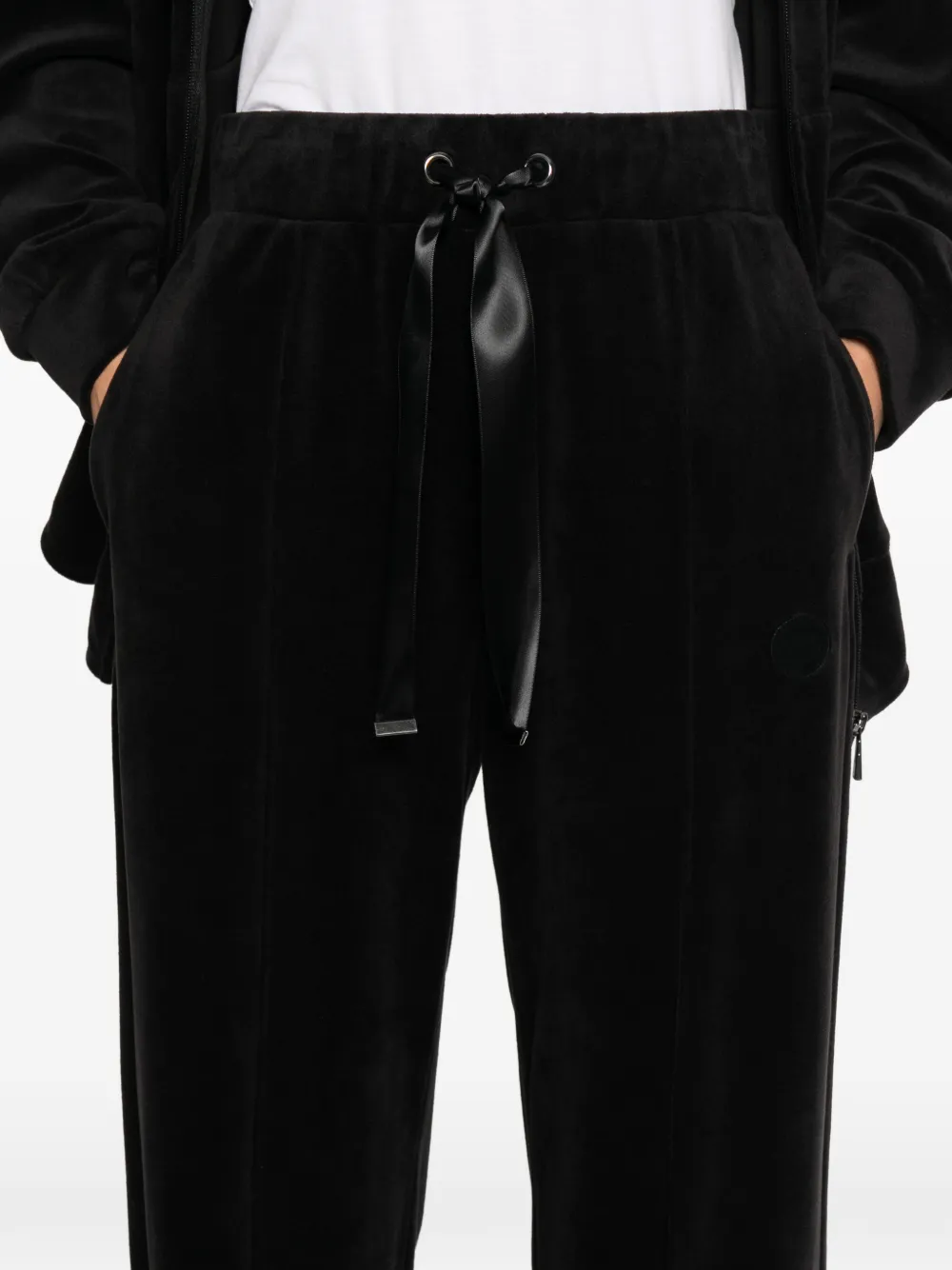 Marina Rinaldi Garian Drawstring Track Pants In Black
