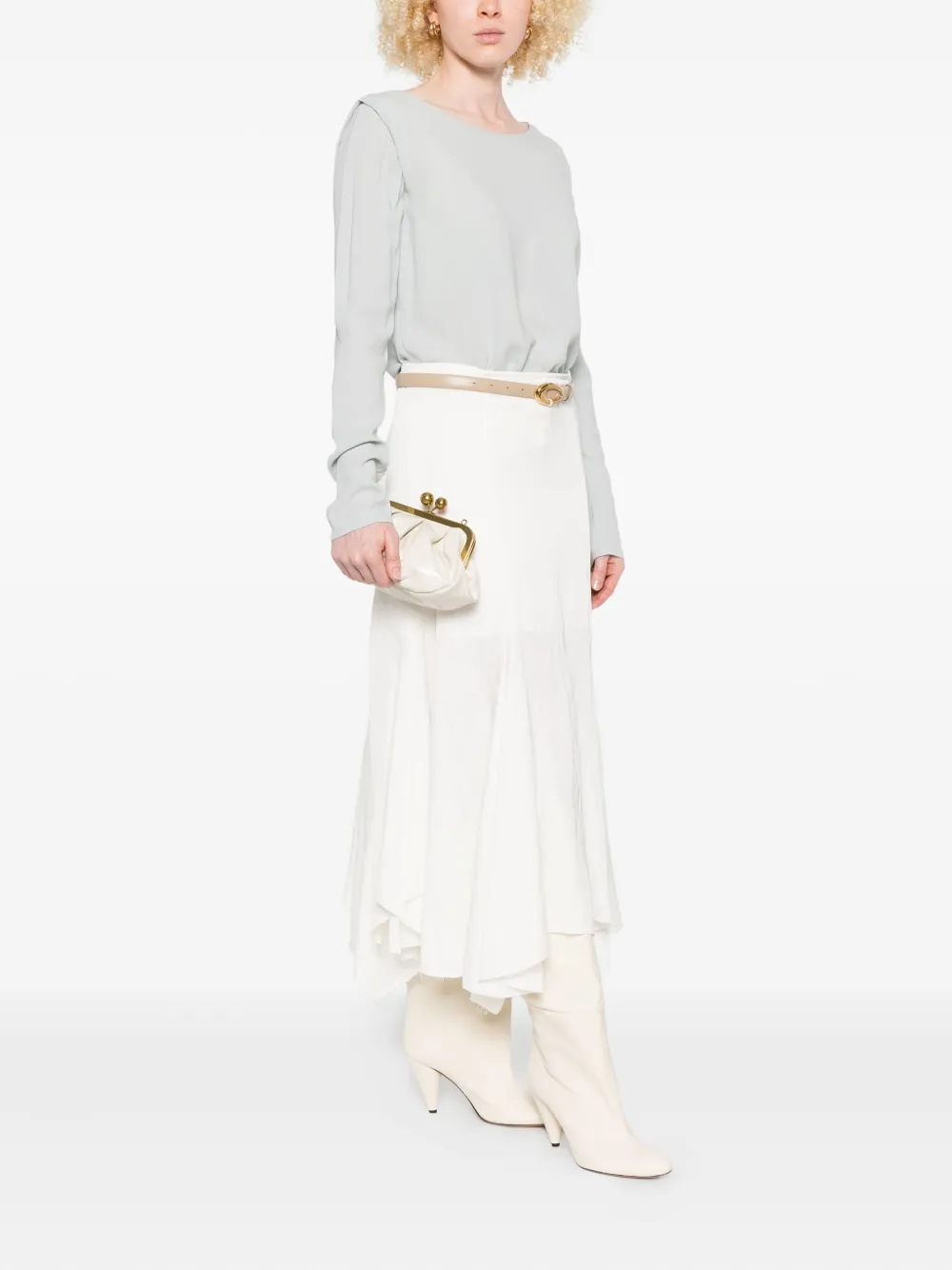 Weekend Max Mara Pasticino geplooide schoudertas - Beige