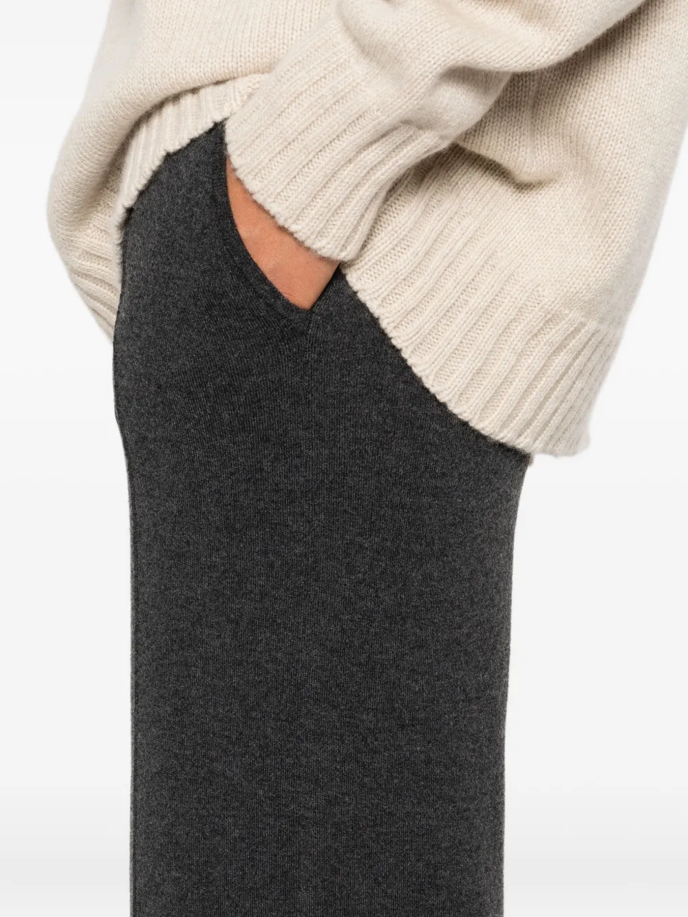 Max Mara flat-front side-pocket trousers Grijs
