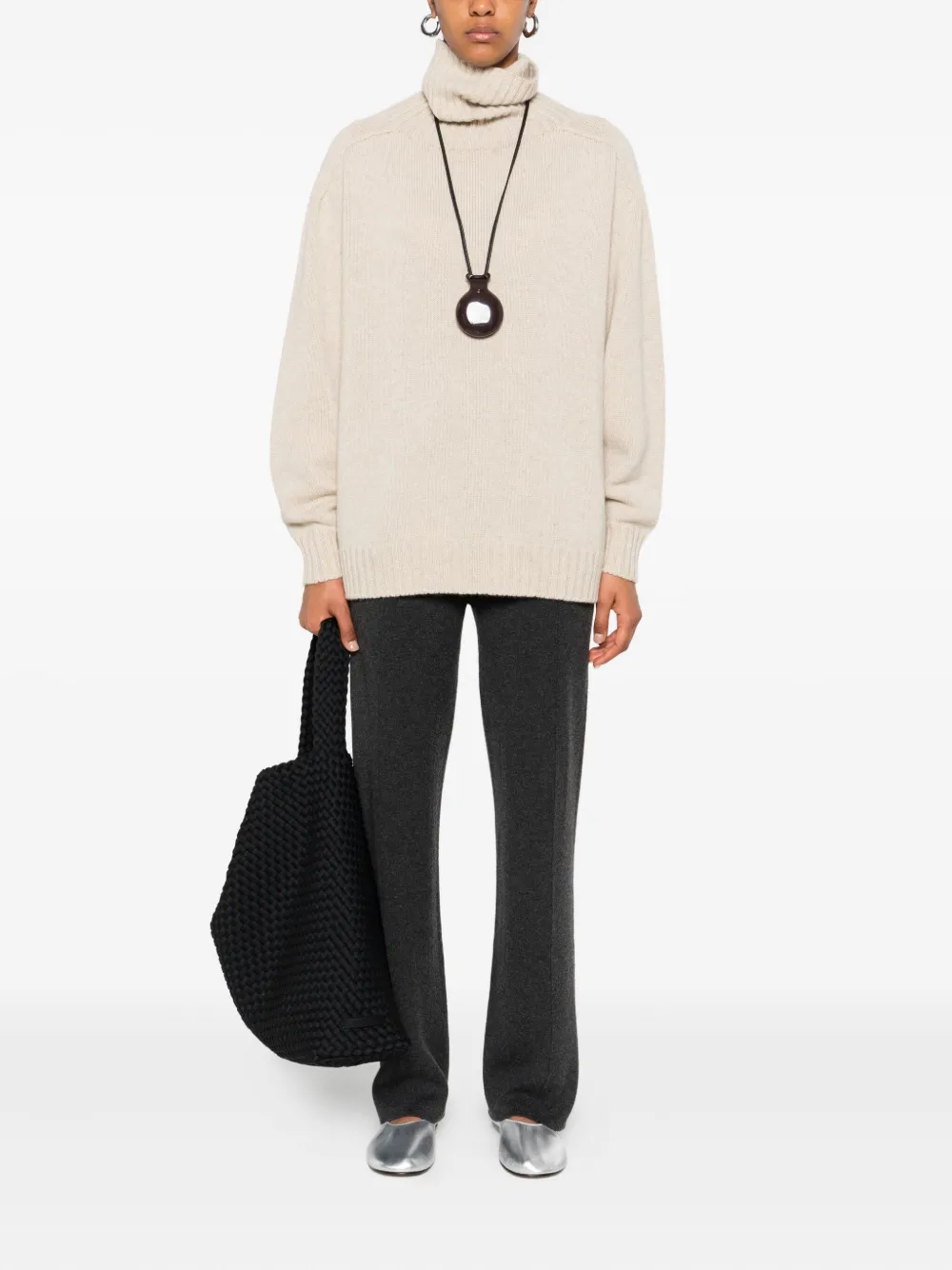 Max Mara flat-front side-pocket trousers Grijs