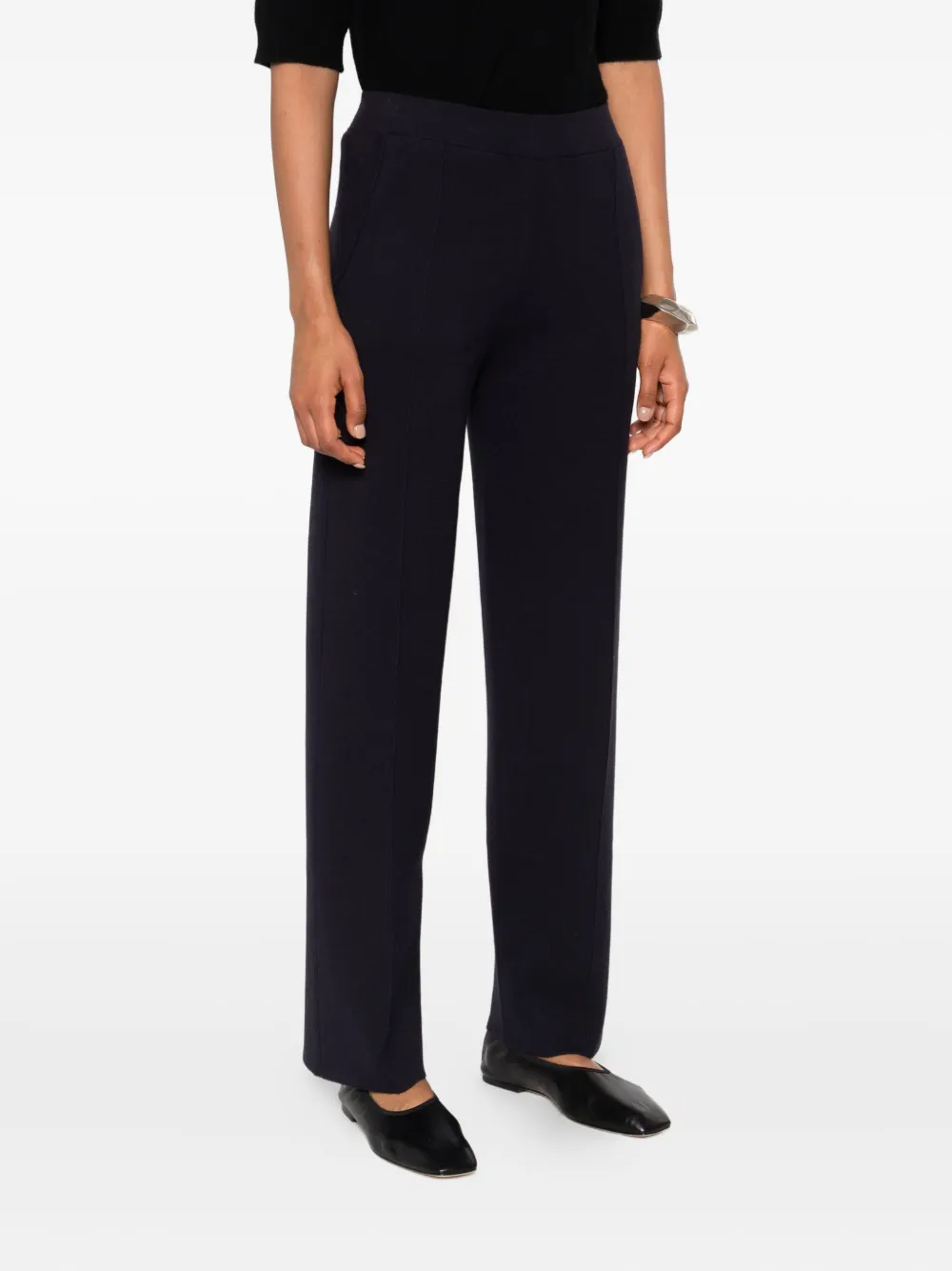 Max Mara side-pocket straight trousers Blauw