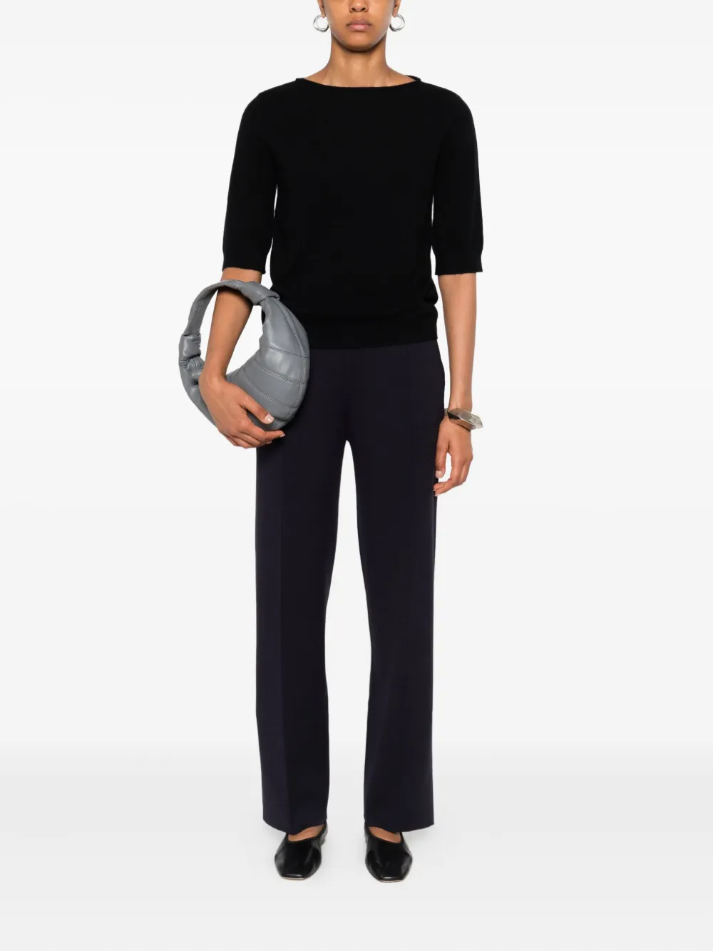 Max Mara side-pocket straight trousers Blauw