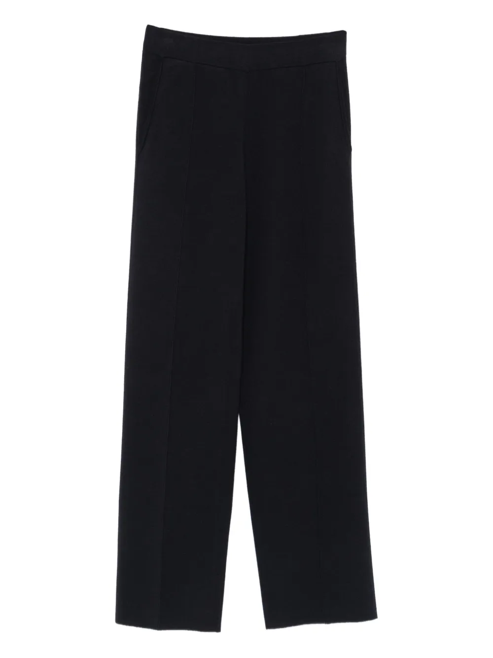 Max Mara Straight broek met zijzak Blauw