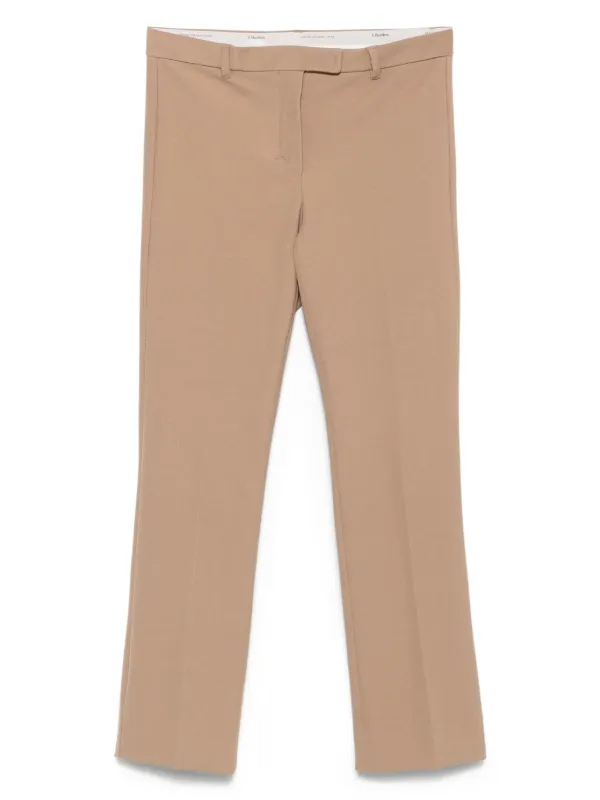 'S Max Mara フェリーチェ クロップドフレアパンツ S Max Mara Felice クロップドパンツ | ブラウン | FARFETCH JP