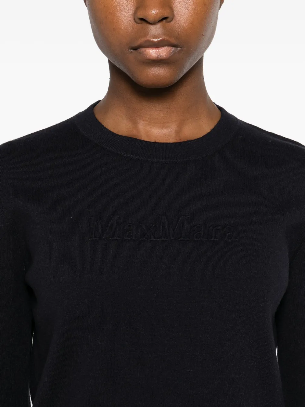 Max Mara Crew-neck Sweater In Blue