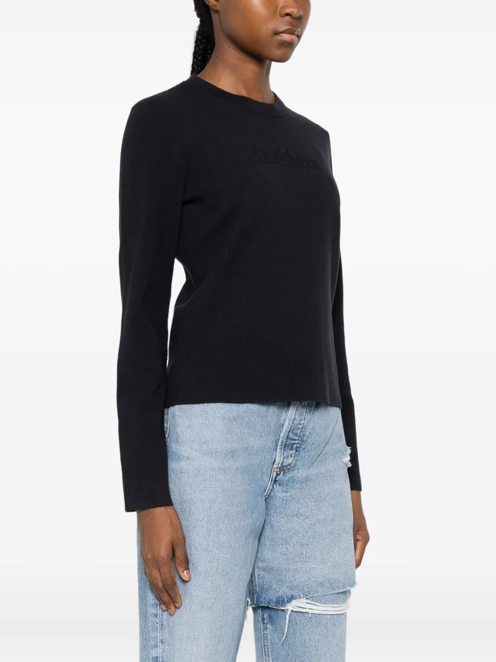Max Mara Crew-neck Sweater In Blue