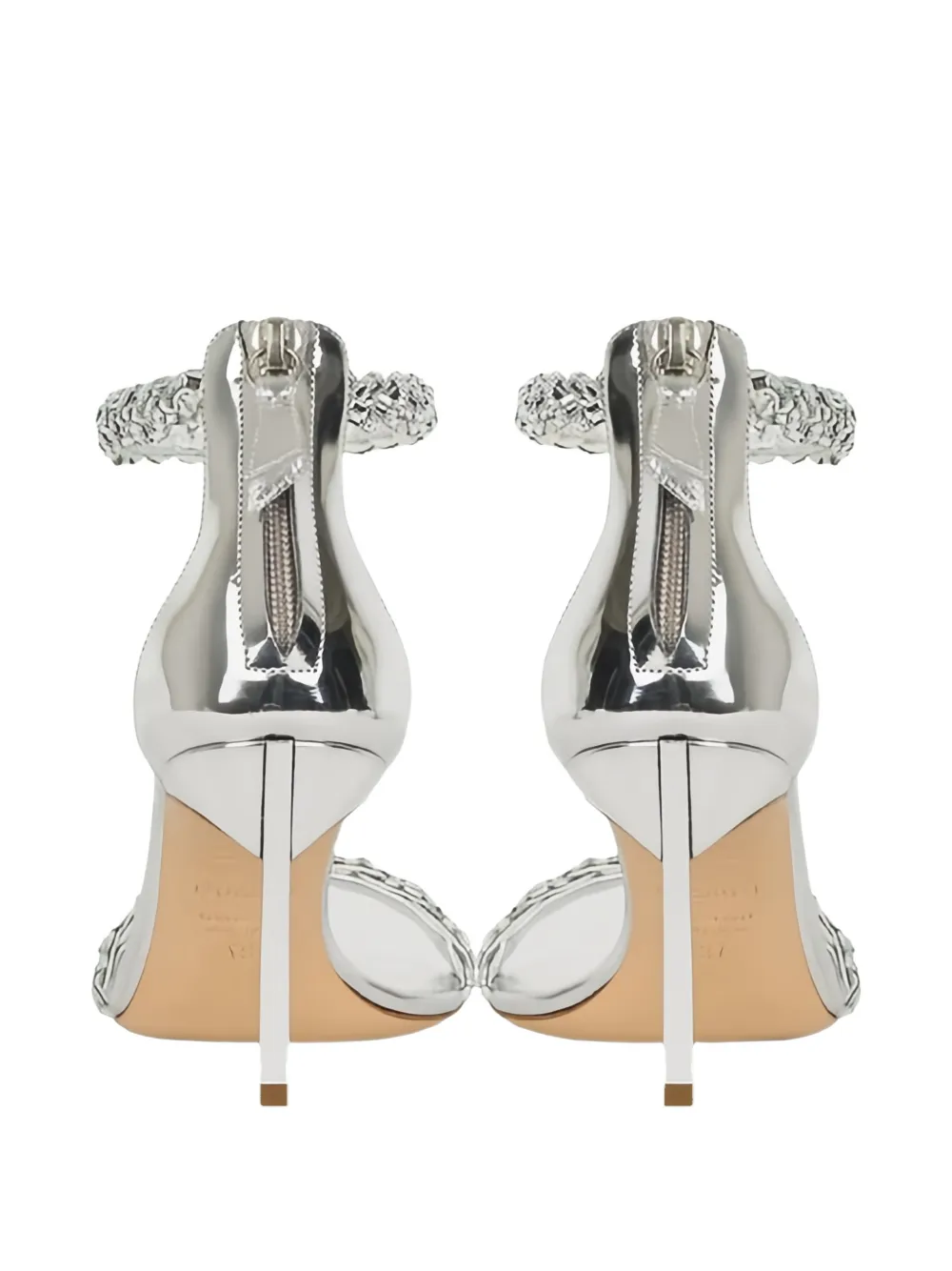 Casadei Starsway crystal-embellished sandals Zilver