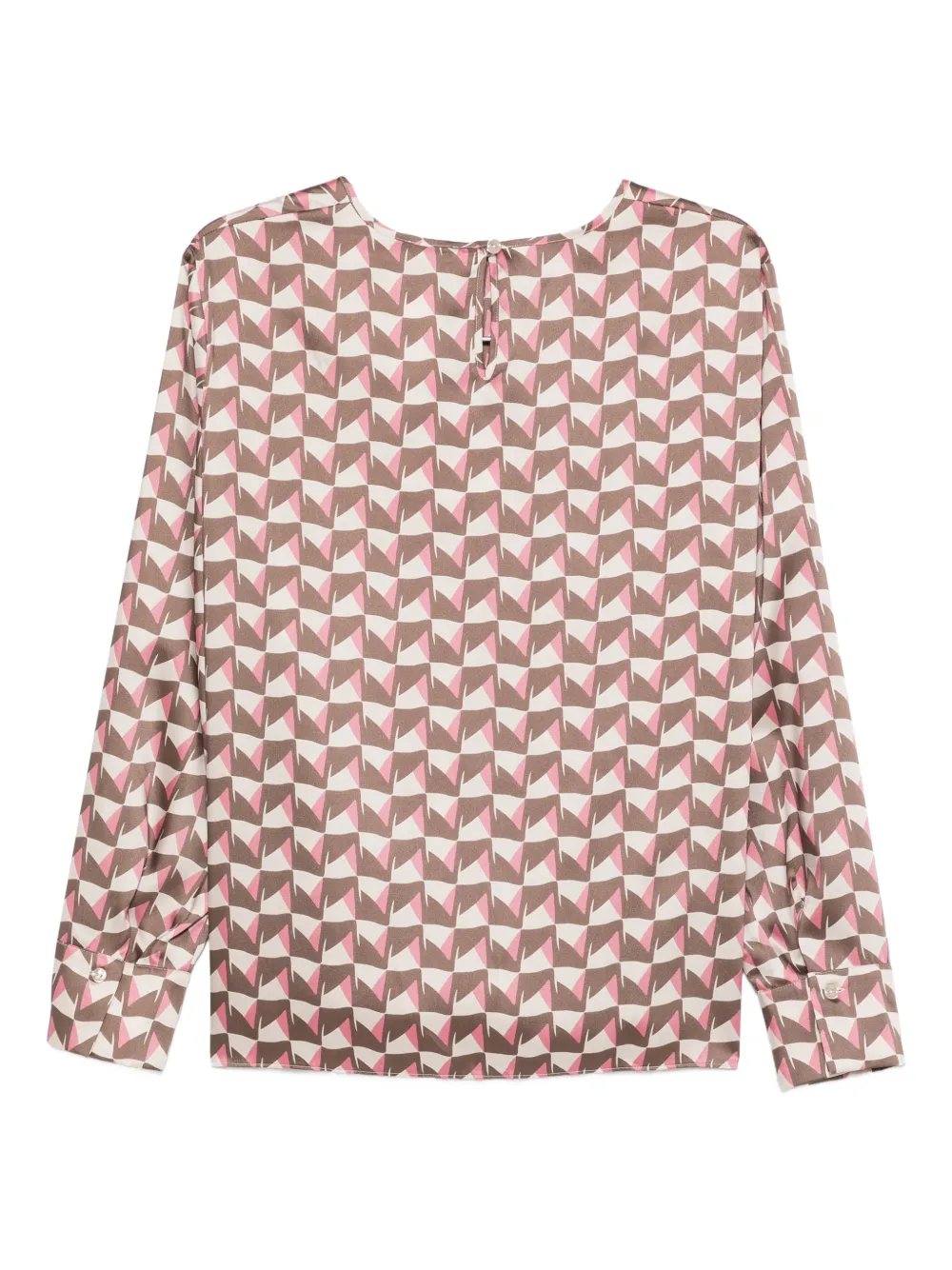 Marina Rinaldi Nerbare geometric-print blouse - Bruin